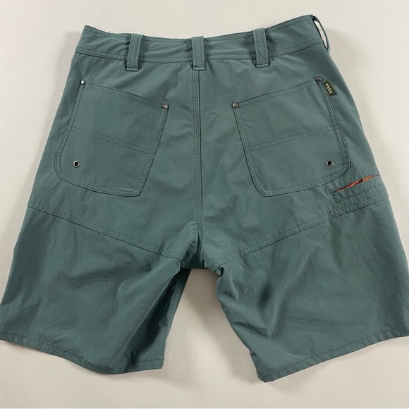 Howler Brothers Shorts Men's Size 31 Watermans Work Green Rips Stop Stretch - Picture 2 of 13